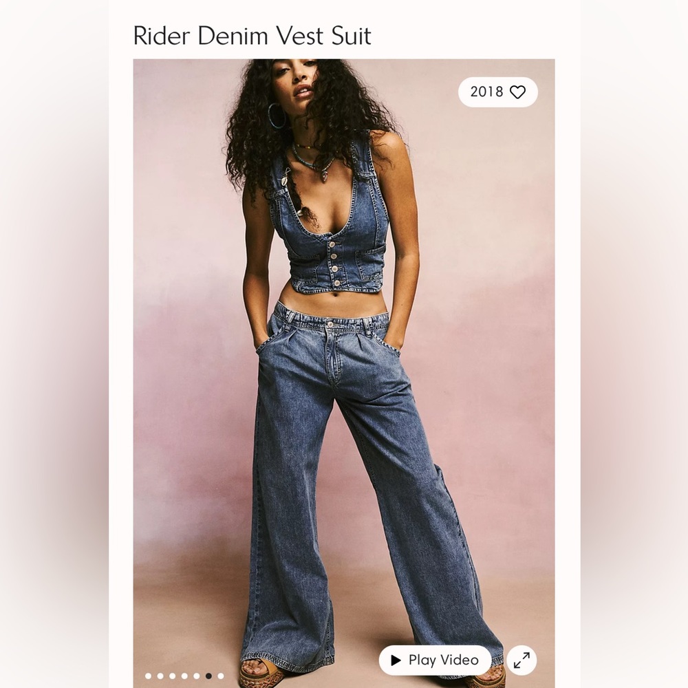 Rider Denim Vest Suit by Free People